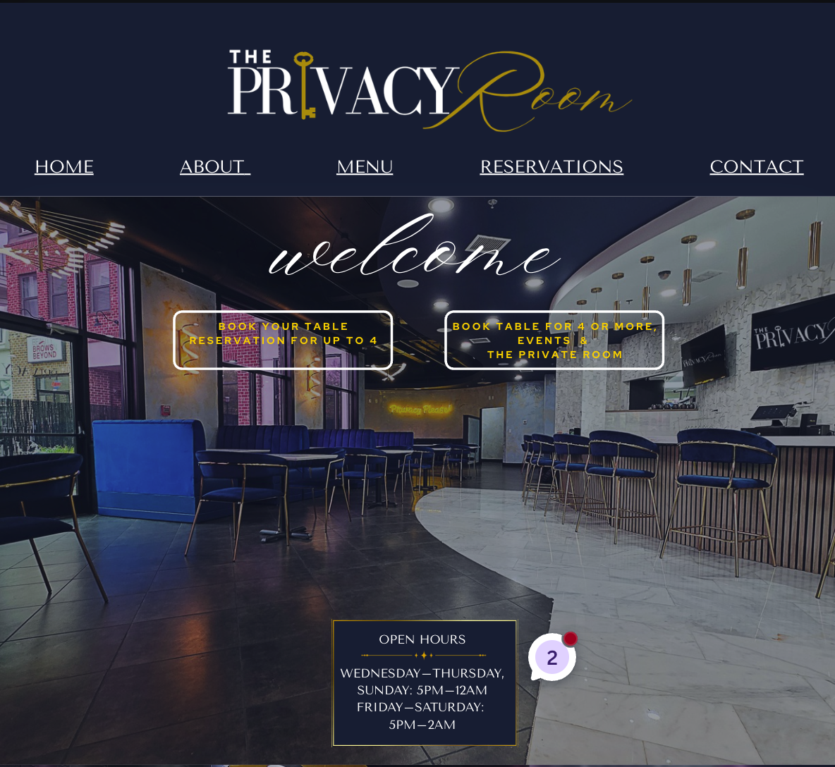 The Privacy Room website home screen
